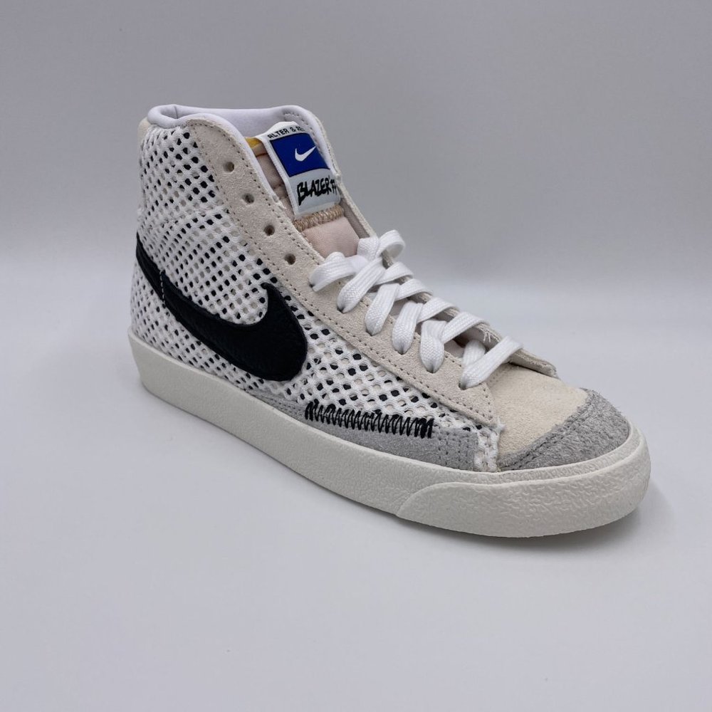 Nike Blazer Mid '77 Black / White Womens Shoes - Picture 8 of 9